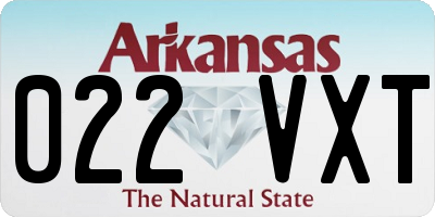 AR license plate 022VXT