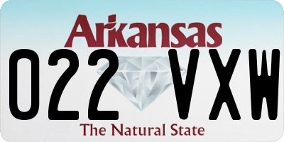 AR license plate 022VXW