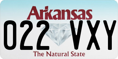 AR license plate 022VXY
