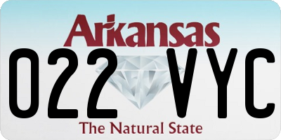 AR license plate 022VYC