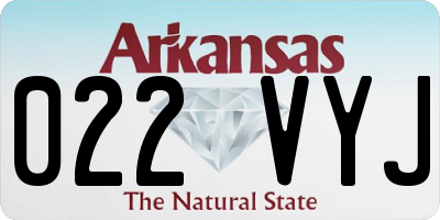 AR license plate 022VYJ