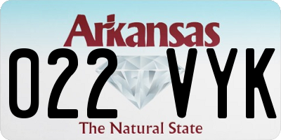 AR license plate 022VYK