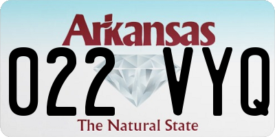 AR license plate 022VYQ