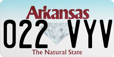 AR license plate 022VYV