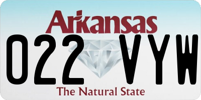 AR license plate 022VYW