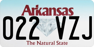 AR license plate 022VZJ