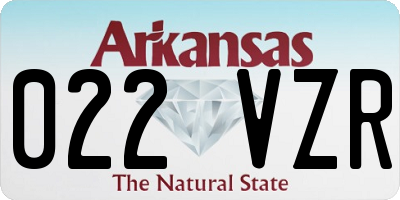 AR license plate 022VZR