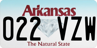 AR license plate 022VZW