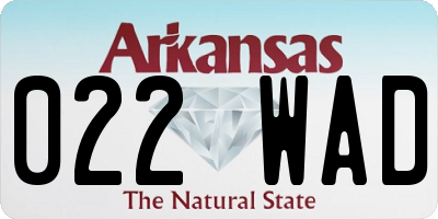 AR license plate 022WAD