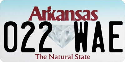 AR license plate 022WAE