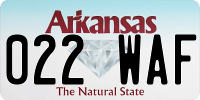 AR license plate 022WAF