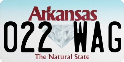 AR license plate 022WAG