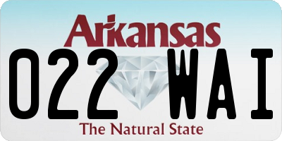 AR license plate 022WAI