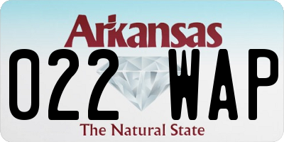 AR license plate 022WAP