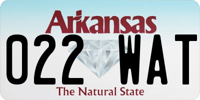 AR license plate 022WAT