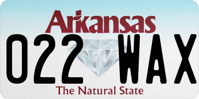 AR license plate 022WAX