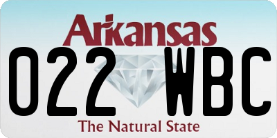 AR license plate 022WBC