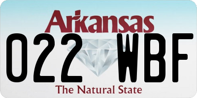 AR license plate 022WBF