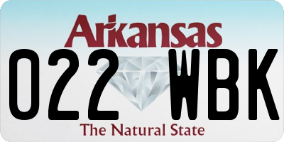 AR license plate 022WBK