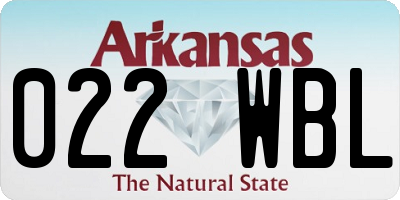 AR license plate 022WBL