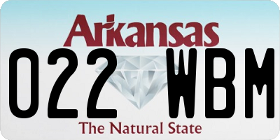 AR license plate 022WBM