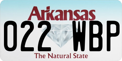 AR license plate 022WBP