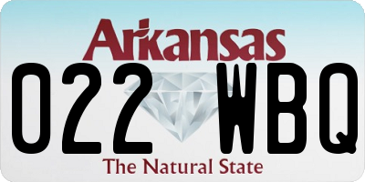 AR license plate 022WBQ