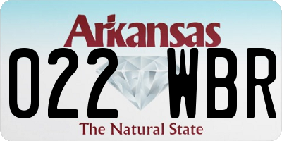 AR license plate 022WBR