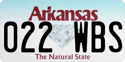 AR license plate 022WBS