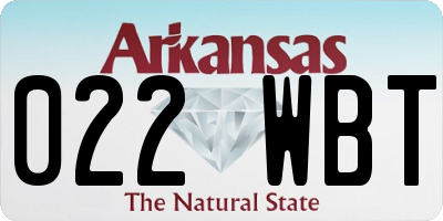 AR license plate 022WBT