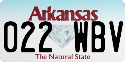 AR license plate 022WBV
