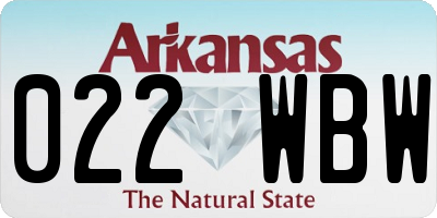 AR license plate 022WBW