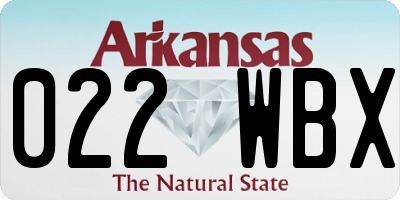 AR license plate 022WBX