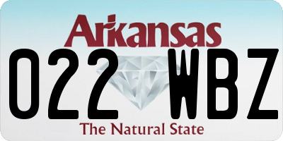 AR license plate 022WBZ