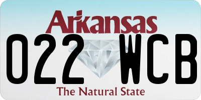 AR license plate 022WCB
