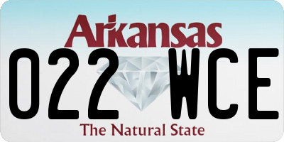 AR license plate 022WCE