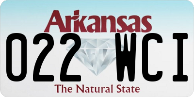 AR license plate 022WCI