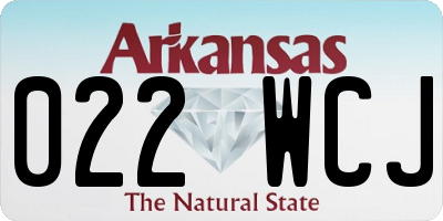 AR license plate 022WCJ