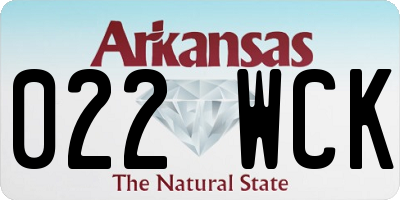 AR license plate 022WCK