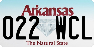 AR license plate 022WCL