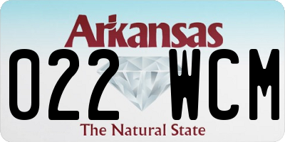 AR license plate 022WCM
