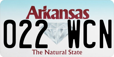 AR license plate 022WCN
