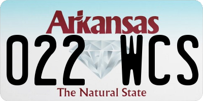 AR license plate 022WCS