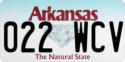 AR license plate 022WCV