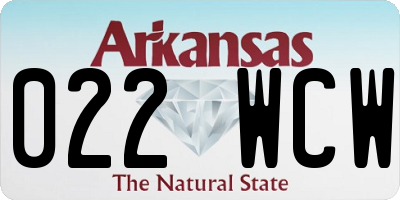 AR license plate 022WCW