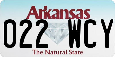 AR license plate 022WCY