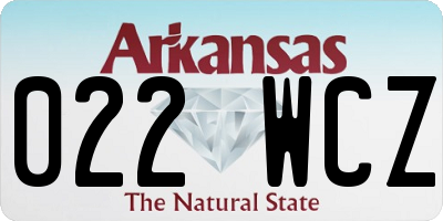 AR license plate 022WCZ