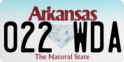 AR license plate 022WDA