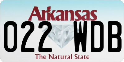 AR license plate 022WDB