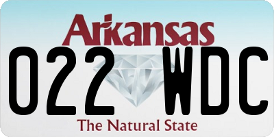AR license plate 022WDC